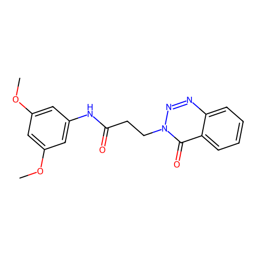 N-(3,5-dimethoxyphenyl)-3-(4-oxo-1,2,3-benzotriazin-3(4H)-yl)propanamide structure