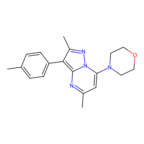 4-(2,5-Dimethyl-3-(p-tolyl)pyrazolo[1,5-a]pyrimidin-7-yl)morpholine structure