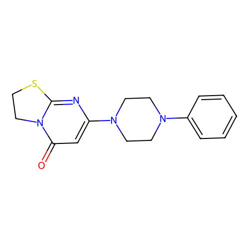 7-(4-phenylpiperazin-1-yl)-2,3-dihydro-5H-[1,3]thiazolo[3,2-a]pyrimidin-5-one structure