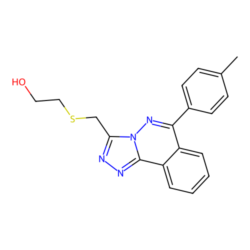 2-(((6-(p-tolyl)-[1,2,4]triazolo[3,4-a]phthalazin-3-yl)methyl)thio)ethanol structure