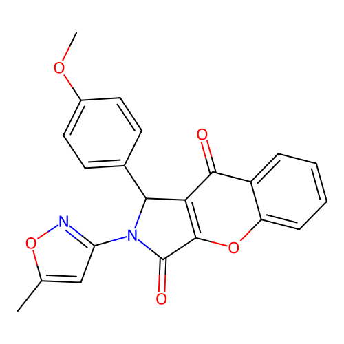1-(4-methoxyphenyl)-2-(5-methyl-1,2-oxazol-3-yl)-1,2-dihydrochromeno[2,3-c]pyrrole-3,9-dione structure