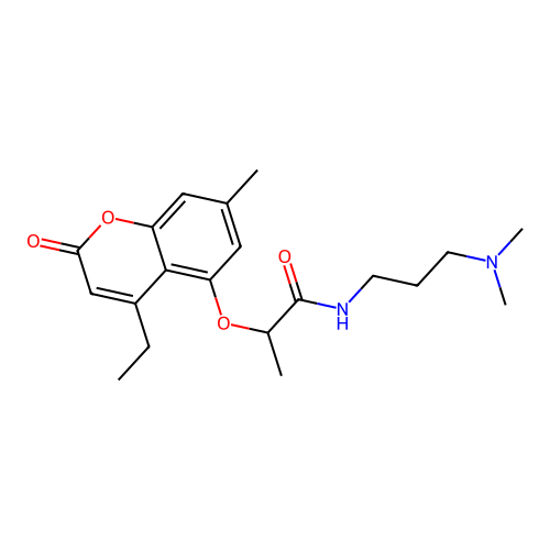 N-(3-(dimethylamino)propyl)-2-((4-ethyl-7-methyl-2-oxo-2H-chromen-5-yl)oxy)propanamide structure