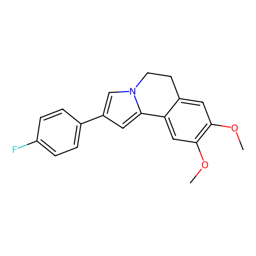 2-(4-Fluorophenyl)-8,9-dimethoxy-5,6-dihydropyrrolo[2,1-a]isoquinoline structure