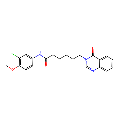 N-(3-chloro-4-methoxyphenyl)-6-(4-oxoquinazolin-3(4H)-yl)hexanamide structure