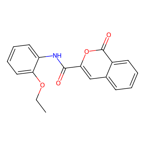 N-(2-ethoxyphenyl)-1-oxo-1H-isochromene-3-carboxamide structure