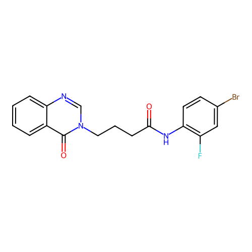 N-(4-bromo-2-fluorophenyl)-4-(4-oxoquinazolin-3(4H)-yl)butanamide structure