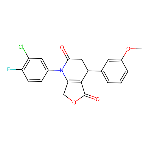 1-(3-CHLORO-4-FLUOROPHENYL)-4-(3-METHOXYPHENYL)-1H,2H,3H,4H,5H,7H-FURO[3,4-B]PYRIDINE-2,5-DIONE structure