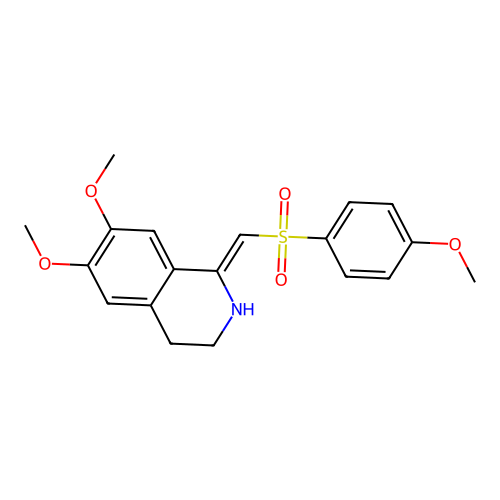 (Z)-6,7-dimethoxy-1-(((4-methoxyphenyl)sulfonyl)methylene)-1,2,3,4-tetrahydroisoquinoline structure