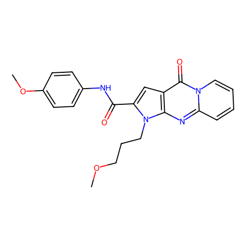 N-(4-methoxyphenyl)-1-(3-methoxypropyl)-4-oxo-1,4-dihydropyrido[1,2-a]pyrrolo[2,3-d]pyrimidine-2-carboxamide structure