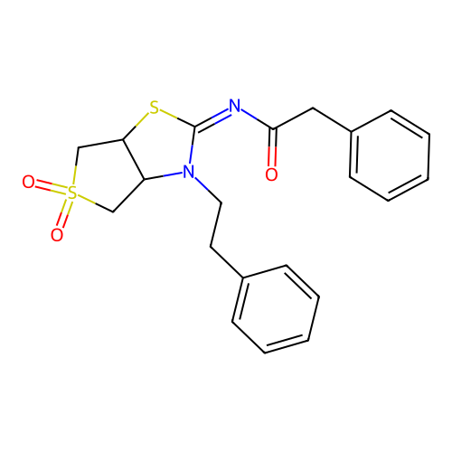 (Z)-N-(5,5-dioxido-3-phenethyltetrahydrothieno[3,4-d]thiazol-2(3H)-ylidene)-2-phenylacetamide structure