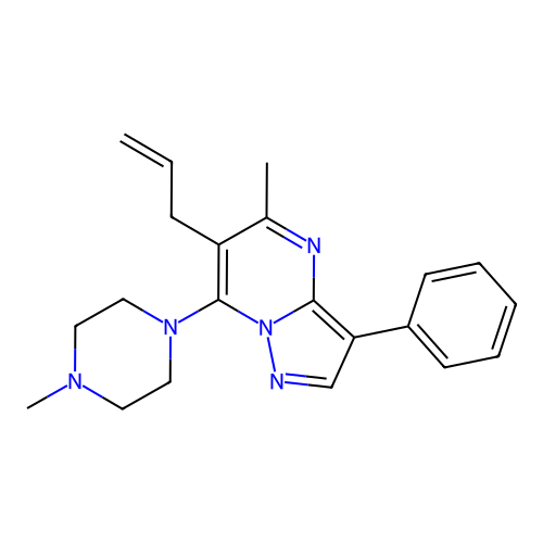 6-Allyl-5-methyl-7-(4-methylpiperazin-1-yl)-3-phenylpyrazolo[1,5-a]pyrimidine structure