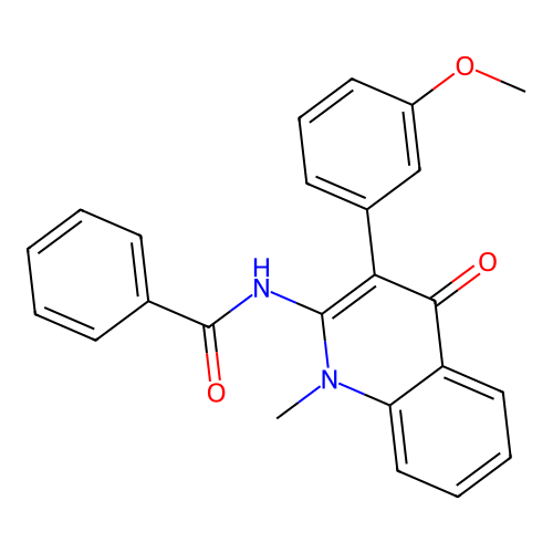 N-(3-(3-methoxyphenyl)-1-methyl-4-oxo-1,4-dihydroquinolin-2-yl)benzamide structure