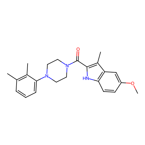 (4-(2,3-dimethylphenyl)piperazin-1-yl)(5-methoxy-3-methyl-1H-indol-2-yl)methanone structure