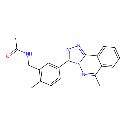 N-[2-methyl-5-(6-methyl[1,2,4]triazolo[3,4-a]phthalazin-3-yl)benzyl]acetamide structure