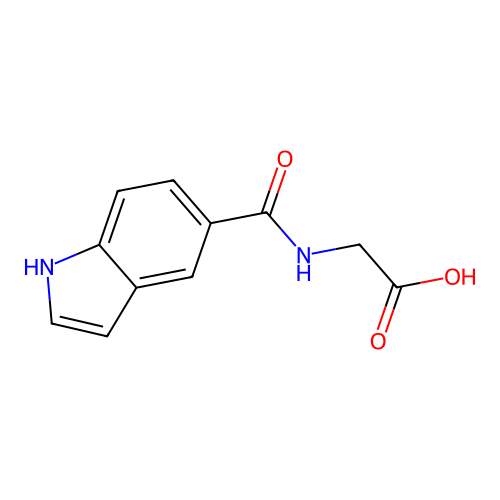 [(1H-Indole-5-carbonyl)-amino]-acetic acid structure
