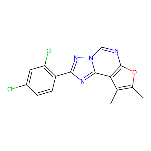 2-(2,4-Dichlorophenyl)-8,9-dimethylfuro[3,2-e][1,2,4]triazolo[1,5-c]pyrimidine structure