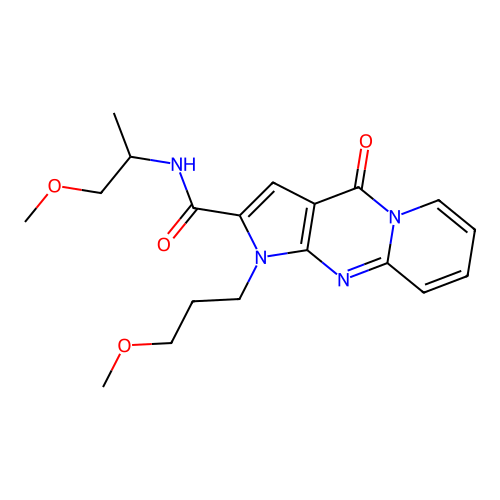 N-(1-methoxypropan-2-yl)-1-(3-methoxypropyl)-4-oxo-1,4-dihydropyrido[1,2-a]pyrrolo[2,3-d]pyrimidine-2-carboxamide structure