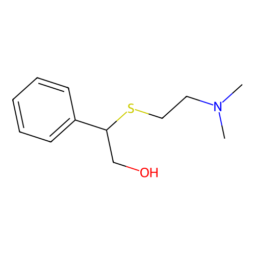 β-(2-二甲氨基乙硫基)苯乙醇 structure
