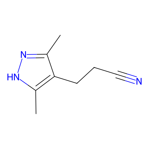 3-(3,5-dimethyl-1H-pyrazol-4-yl)propanenitrile structure