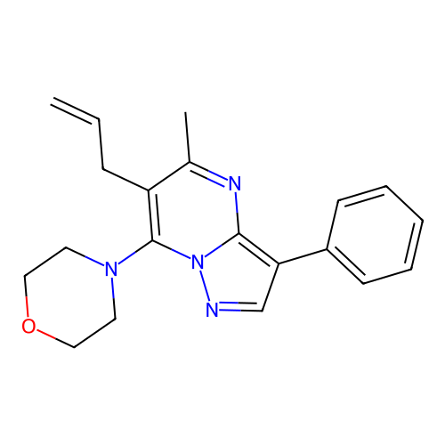 4-(5-Methyl-3-phenyl-6-prop-2-enylpyrazolo[1,5-a]pyrimidin-7-yl)morpholine structure