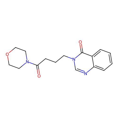 3-[4-(morpholin-4-yl)-4-oxobutyl]quinazolin-4(3H)-one structure