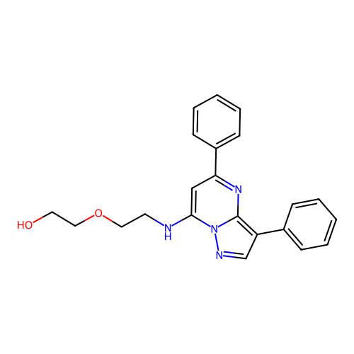 2-(2-((3,5-Diphenylpyrazolo[1,5-a]pyrimidin-7-yl)amino)ethoxy)ethanol structure