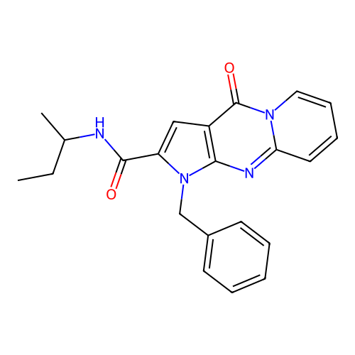 1-benzyl-N-(sec-butyl)-4-oxo-1,4-dihydropyrido[1,2-a]pyrrolo[2,3-d]pyrimidine-2-carboxamide structure