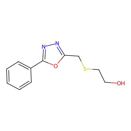 2-[(5-Phenyl-1,3,4-oxadiazol-2-yl)methylsulfanyl]ethanol structure
