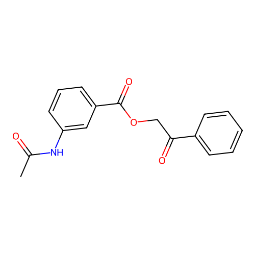 2-Oxo-2-phenylethyl 3-acetamidobenzoate structure