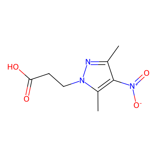 3-(3,5-dimethyl-4-nitro-1H-pyrazol-1-yl)propanoic acid structure