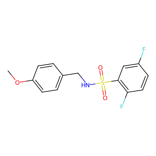 2,5-difluoro-N-(4-methoxybenzyl)benzenesulfonamide structure