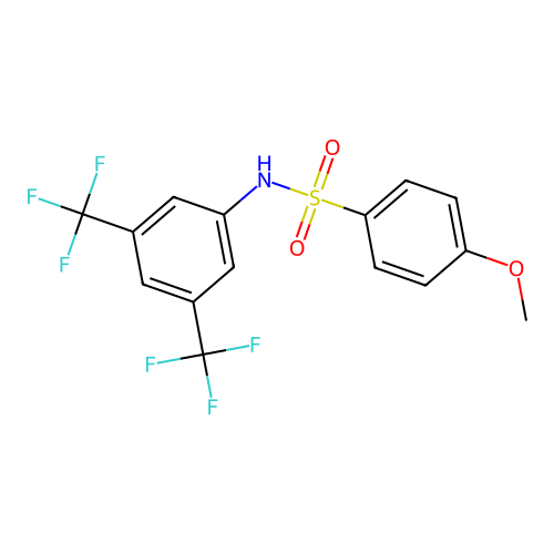N-[3,5-bis(trifluoromethyl)phenyl]-4-methoxybenzenesulfonamide structure
