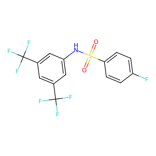 N-[3,5-bis(trifluoromethyl)phenyl]-4-fluorobenzenesulfonamide structure