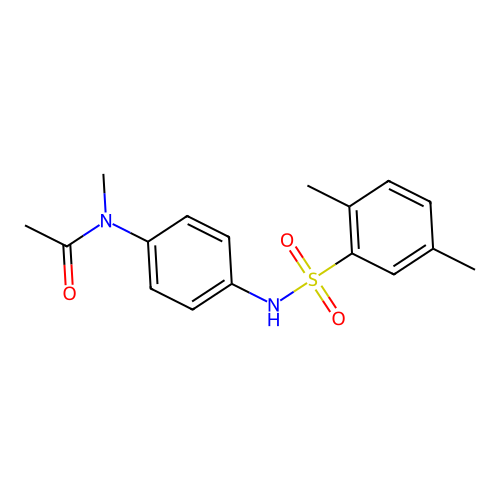 N-(4-{[(2,5-dimethylphenyl)sulfonyl]amino}phenyl)-N-methylacetamide structure