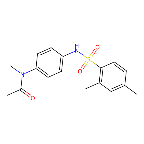 N-(4-{[(2,4-dimethylphenyl)sulfonyl]amino}phenyl)-N-methylacetamide structure