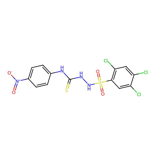 4-(4-Nitrophenyl)-1-((2,4,5-trichlorophenyl)sulfonyl)thiosemicarbazide structure