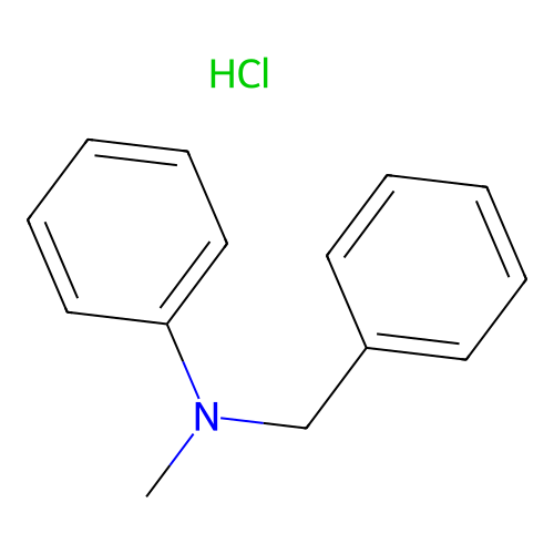 Benzenemethanamine, N-methyl-N-phenyl-, hydrochloride structure
