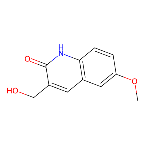 3-(hydroxymethyl)-6-methoxy-1H-quinolin-2-one structure