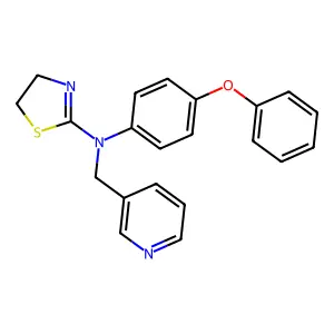 3-Pyridinemethanamine, N-(4,5-dihydro-2-thiazolyl)-N-(4-phenoxyphenyl)- structure