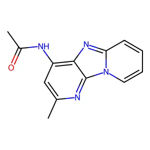 Acetamide, N-(2-methyldipyrido(1,2-a:3',2'-d)imidazol-4-yl)- structure