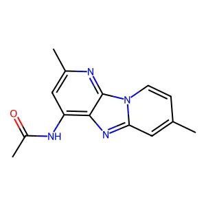 Acetamide, N-(2,7-dimethyldipyrido(1,2-a:3',2'-d)imidazol-4-yl)- structure