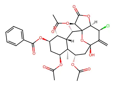 12-O-Deacetyl-12-O-benzoylpteroidine structure