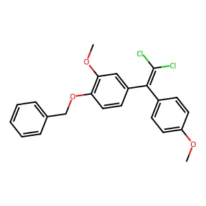 1-(Benzyloxy)-4-[2,2-dichloro-1-(4-methoxyphenyl)ethenyl]-2-methoxybenzene structure