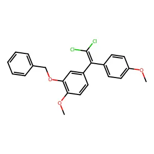 2-(Benzyloxy)-4-[2,2-dichloro-1-(4-methoxyphenyl)ethenyl]-1-methoxybenzene structure
