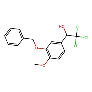2,2,2-Trichloro-1-(4-methoxy-3-phenylmethoxy-phenyl)ethanol structure