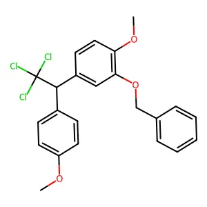 1-Methoxy-2-phenylmethoxy-4-(2,2,2-trichloro-1-(4-methoxyphenyl)ethyl)benzene structure