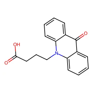 10(9H)-Acridinebutanoic acid, 9-oxo- structure