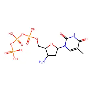 3'-Deoxy-3'-aminothymidine-5'triphosphate structure