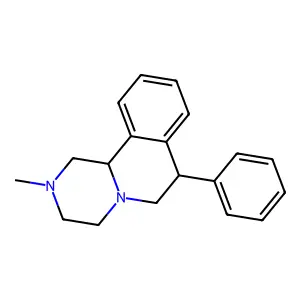 1,3,4,6,7,11b-Hexahydro-2-methyl-7-phenyl-2H-pyrazino(2,1-a)isoquinoline structure