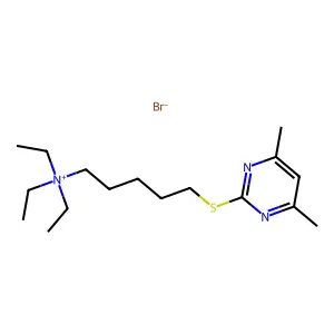 Ammonium, (5-((4,6-dimethyl-2-pyrimidinyl)thio)pentyl)triethyl-, bromide structure